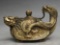 Antique Fengshui Brass  Dragon Turtle Tortoise Wine Pot