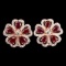 Natural Pear Cut 6x4mm Top Blood Red Ruby Earrings