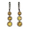 Natural Rich Yellow Citrine Earrings
