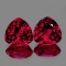 Natural AAA Pink Red Topaz Pair 14 MM - Flawless