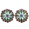 Natural TOPAZ CHROME DIOPSIDE RHODOLITE GARNET Earring