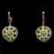 Natural Peridot Chrome Diopside Sapphire Garnet Earring