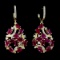 Natural Top Blood Red Ruby Earrings