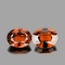 Natural AAA Cinnamon Orange Hessonite Garnet Pair