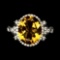 Natural Top Rich Yellow Citrine Ring