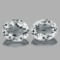 Natural Diamond White Aquamarine Pair 8x7 MM - FL
