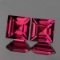 Natural Raspberry Pink Rhodolite Garnet Pair