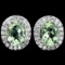 NATURAL Light GREEN Tea AMETHYST Earrings