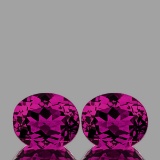 Natural AAA Magenta Purple Rhodolite Garnet Pair