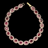 Natural Top Rich Pink Tourmaline Bracelet