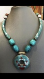 Tibet Natural Stone Tribal Queen Royal Necklace