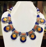 Tibet Natural Stone Tribal Queen Royal Necklace