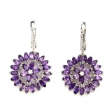 Natural Top Rich Purple Amethyst Earrings