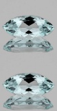 MARQUISE NATURAL LIGHT SKY BLUE AQUAMARINE PAIR