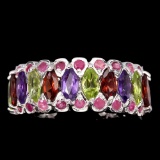 Natural Amethyst Garnet Peridot Ruby Ring