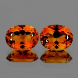 Natural  AAA Madeira Golden Orange Citrine Pair