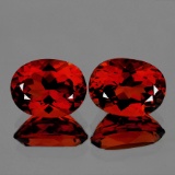 Natural AAA Madeira Red Orange Citrine Pair - FL