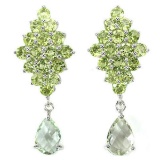 NATURAL AAA GREEN AMETHYST & PERIDOT Earrings