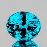 NATURAL TOP ELECTRIC BLUE ZIRCON 3.92 Ct - FL