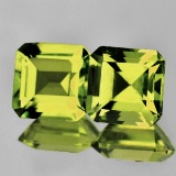 Natural Green Gold Lemon Quartz Pair{Flawless-VVS1}