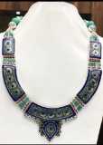 Tibet Hand Made Turquoise, Coral, Lapis Lazuli Necklace