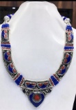 Tibet Natural Stone Tribal Queen Royal Necklace