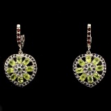 Natural Peridot Chrome Diopside Sapphire Garnet Earring