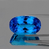 NATURAL INTENSE SWISS BLUE TOPAZ 15 MM  [IF-VVS]