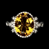 Natural Top Rich Yellow Citrine Ring
