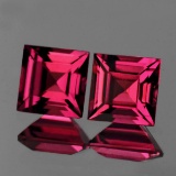 Natural Raspberry Pink Rhodolite Garnet Pair