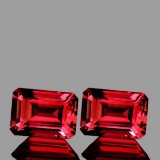 Natural Raspberry Pink Red Rhodolite Garnet Pair