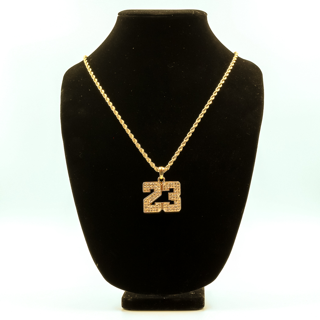 Apptakı Matte Black Michael Jordan Dunk Necklace - CAZ0212