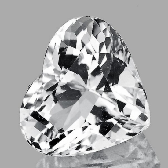 NATURAL DIAMOND WHITE AQUAMARINE HEART 3.70 CT