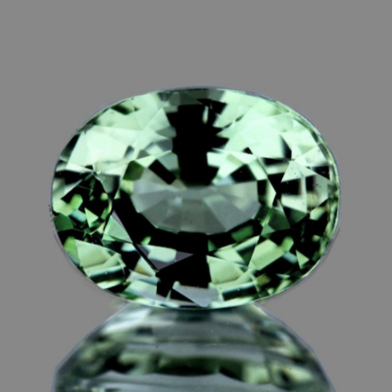 Natural Ceylon Green Sapphire 6x5 MM  {Flawless-VVS1}