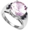 Natural Pink Amethyst & Sapphire Ring