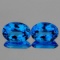 NATURAL AAA INTENSE SWISS BLUE TOPAZ PAIR