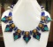 Tibet Hand Made Turquoise, Coral, Lapis Lazuli Necklace