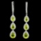 Natural Untreated Pear Green Peridot Earrings