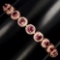 Natural Round Cut 5 mm Top Pink Tourmaline Bracelet