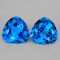 Natural  AAA Swiss Blue Topaz Pair 9.00 MM - Flawless