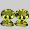 Natural Green Gold Lemon Quartz Pair 15x12 MM - VVS