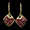 NATURAL PINK RASPBERRY RHODOLITE GARNET EARRINGS