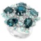 Natural Sky & London Blue Topaz 60 Carats Ring