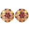 NATURAL AAA DARK ORANGE RED GARNET CITRINE Earrings