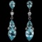 GENUINE AAA SKY BLUE TOPAZ Earrings