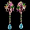 NATURAL TOPAZ CHROME DIOPSIDE & TOURMALINE Earrings