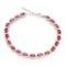 Natural Oval AAA Pink Topaz Bracelet