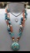 Tibet Hand Made Natural Turquoise & Coral Necklace