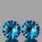 Natural Blue Cambodian Zircon Pair 6.50 MM - FL