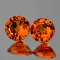 Natural  Mandarin Orange Spessartite Garnet Pair